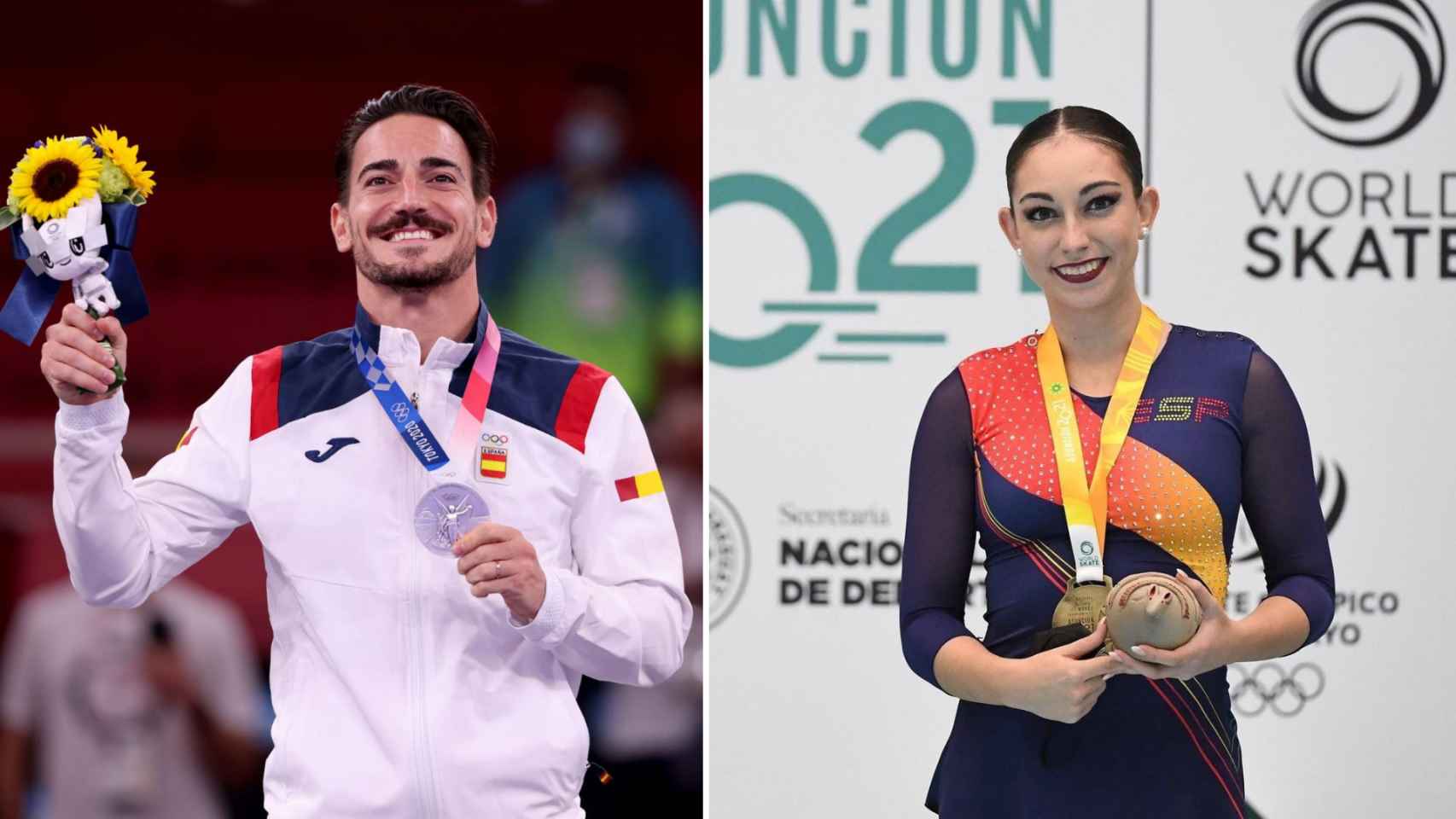Damián Quintero, plata olímpica, y Natalia Baldizzone, oro mundial.