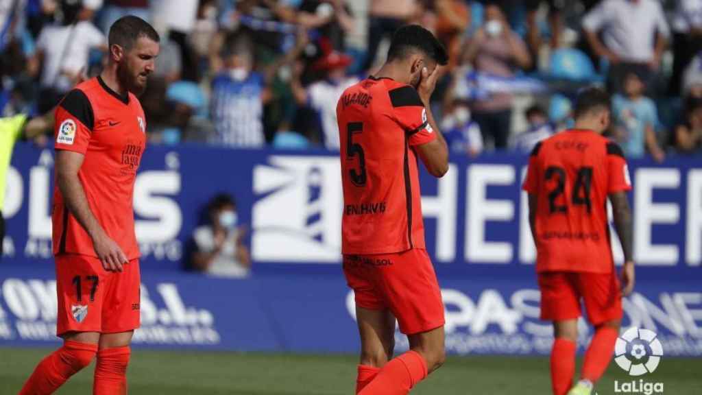Derrota del Málaga ante la Ponferradina (4-0).