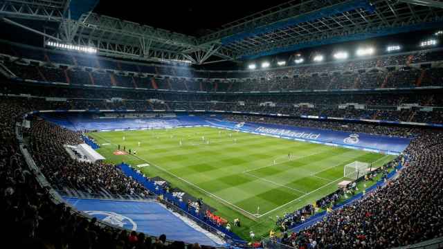 El estadio Santiago Bernabéu durante un partido del Real Madrid