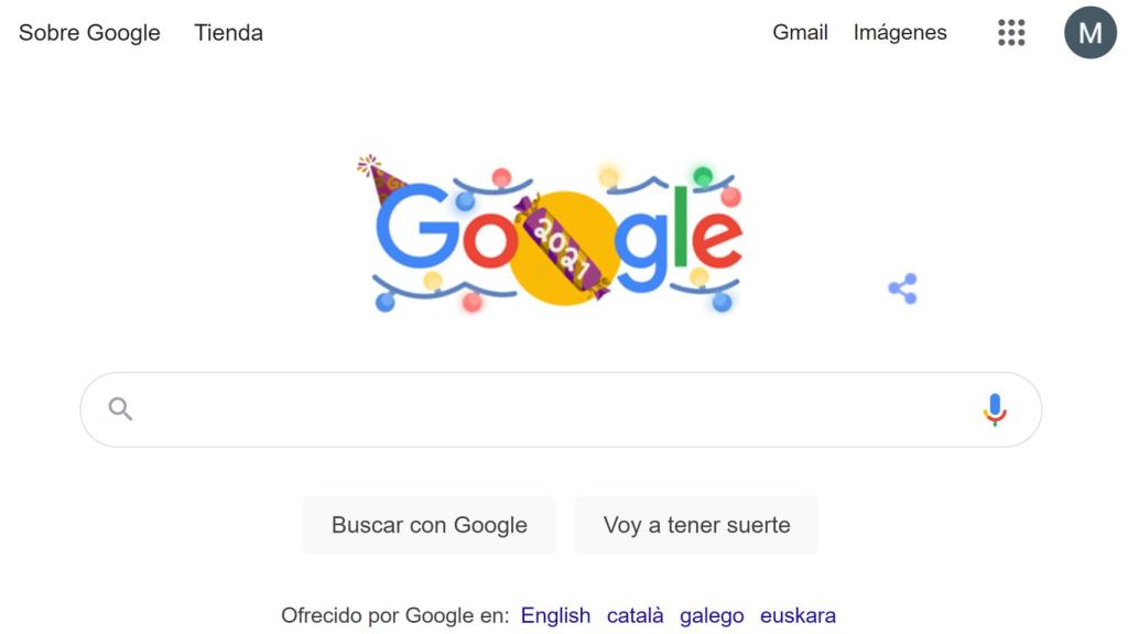 Google celebra la Nochevieja