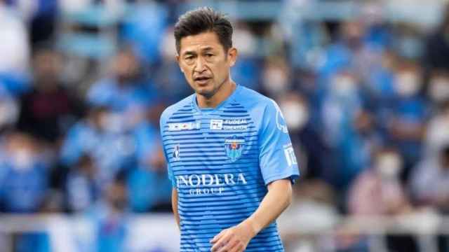 Kazuyoshi Miura durante un partido con el Yokohama FC