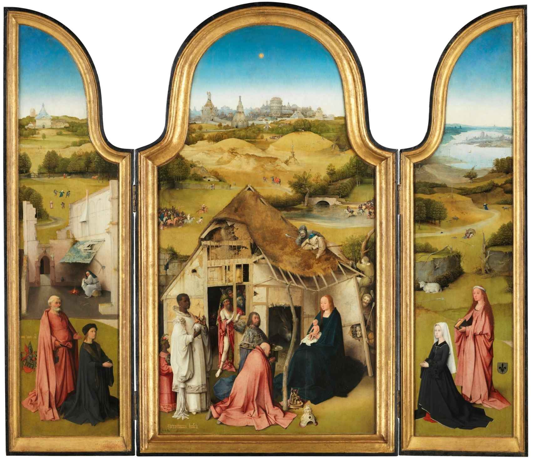 El Bosco: 'Tríptico de La Adoración de los Magos ', 1494