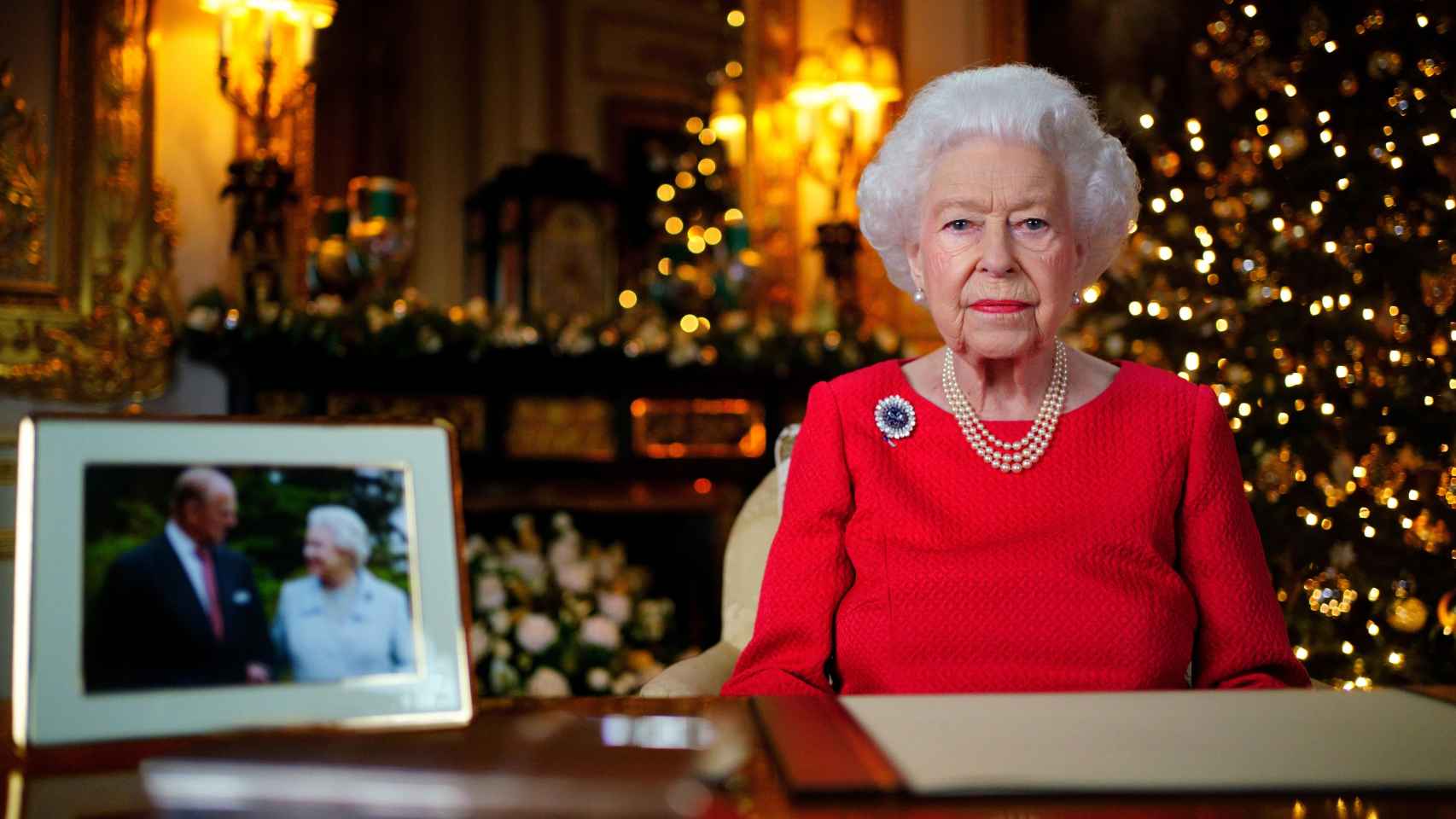 La reina Isabel II en su discurso de Navidad, emitido el pasado 25 de diciembre de 2021.