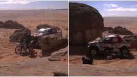 Giniel de Villiers pierde la cabeza y roza la tragedia en el Rally Dakar: así atropello a César Zumarán