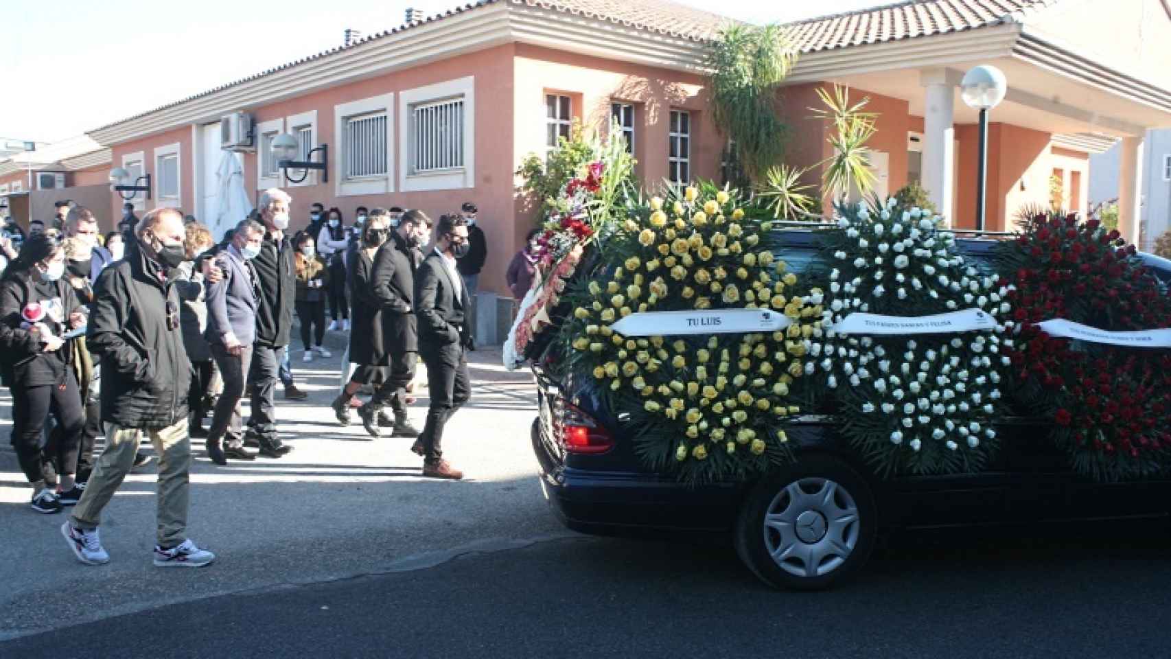 Culto fúnebre de Sara Gómez, celebrado este lunes en el Tanatorio San Roque de Alcantarilla.