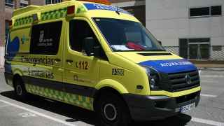 El herido fue trasladado en ambulancia al Complejo Asistencial de Segovia