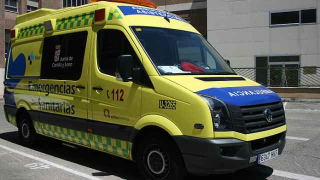 Una ambulancia del Sacyl en el Hospital General de Segovia
