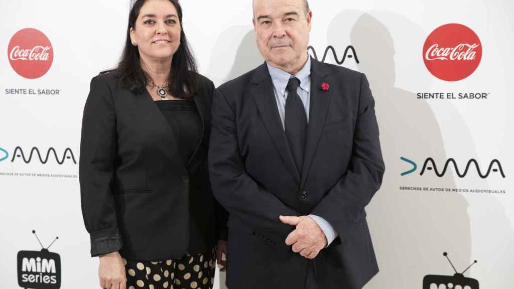 Antonio Resines junto a su actual mujer, Ana Pérez-Lorente, en una imagen de archivo fechada en enero de 2020.