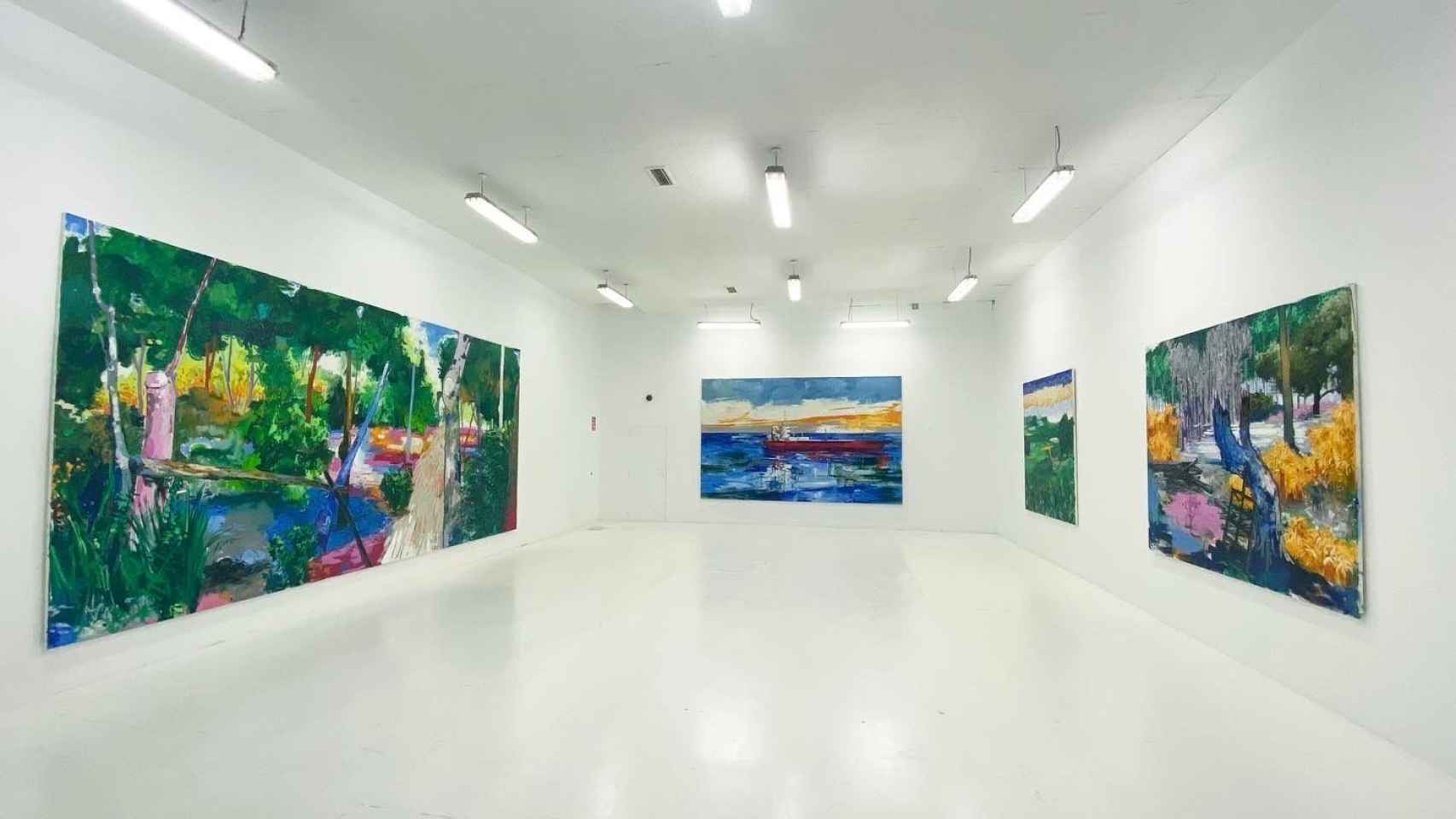 Vista de la exposición de Abraham Lacalle en la galería Veta
