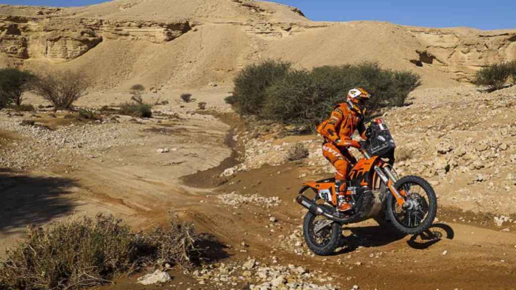 Danilo Petrucci durante una etapa del Rally Dakar 2022