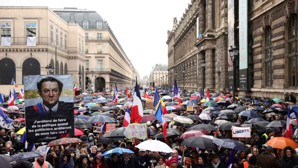 Manifestación este sábado en París contra el pase de vacunación.