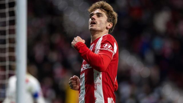 Antoine Griezmann celebrando un gol con el Atlético de Madrid