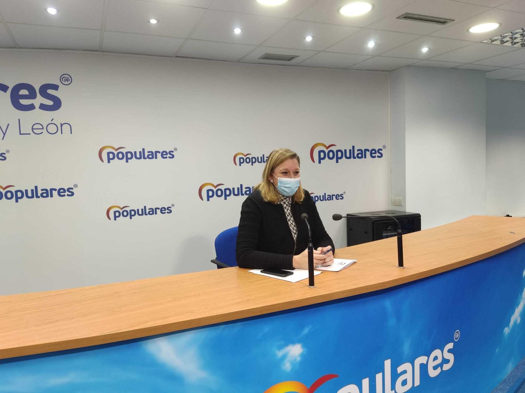 La presidenta del Comité, Isabel Blanco, durante la presentación del congreso regional