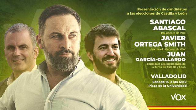 Abascal presentará al candidato de Vox a alcanzar la presidencia de la Junta