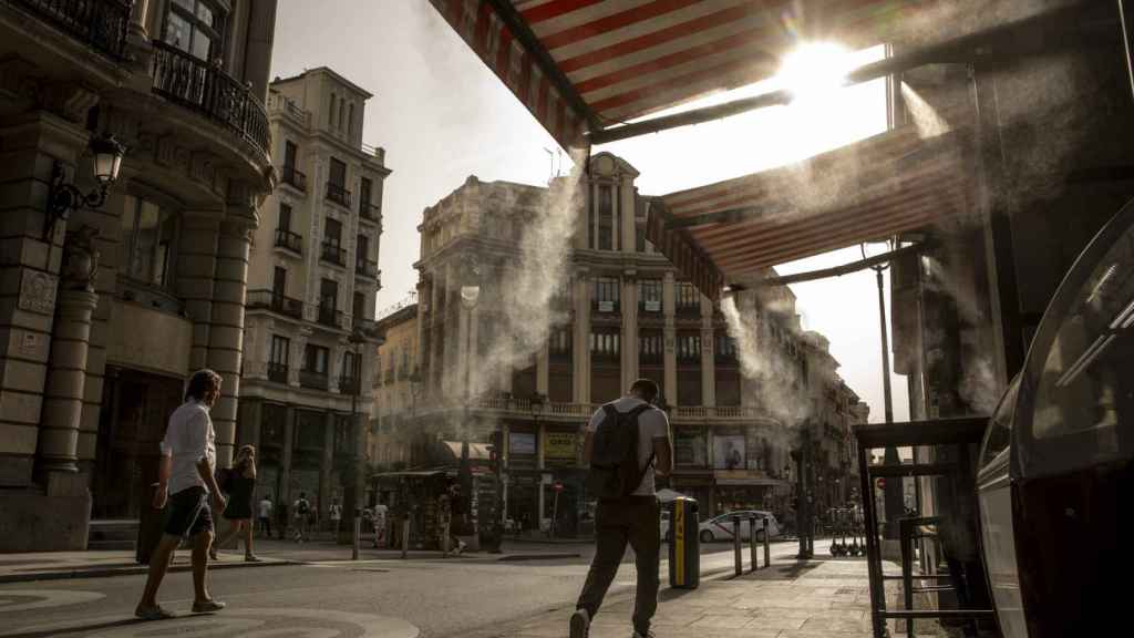 Calles de Madrid durante la ola de calor de agosto de 2021. Daniel Gonzalez/Gtres