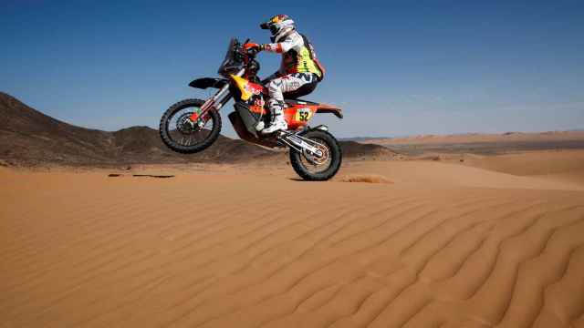 Matthias Walker, durante el Rally Dakar 2022