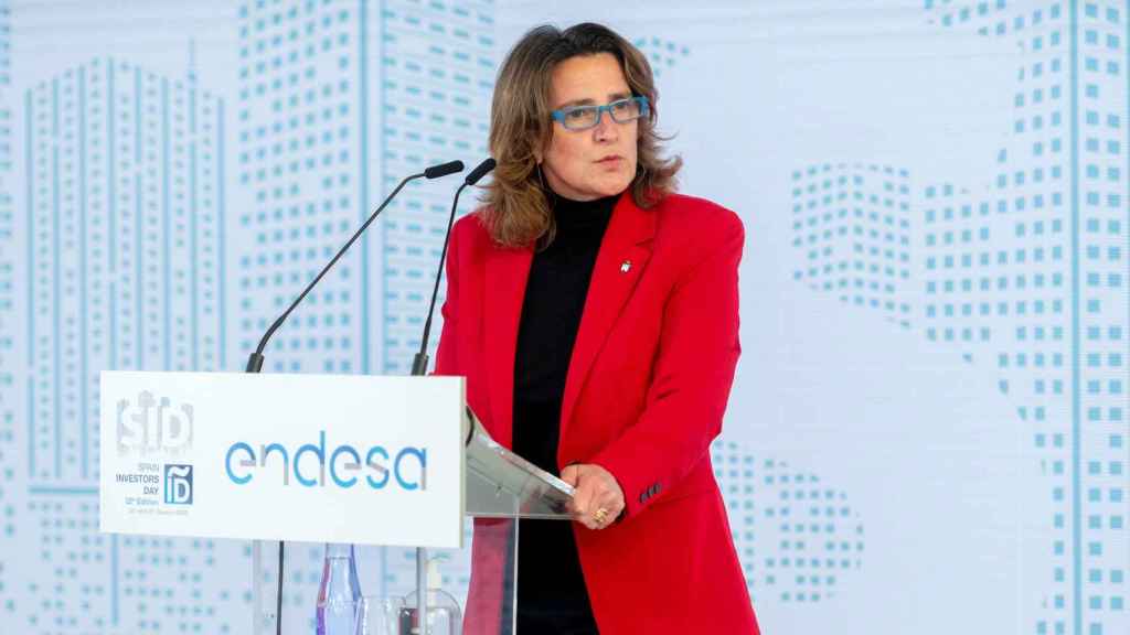 La vicepresidenta tercera, Teresa Ribera, en el Spain Investors Day 2022.
