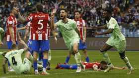 Yeray Álvarez celebra el gol del empate ante el Atleti en la Supercopa de España 2022