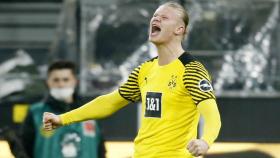 Erling Haaland durante un partido del Borussia Dortmund