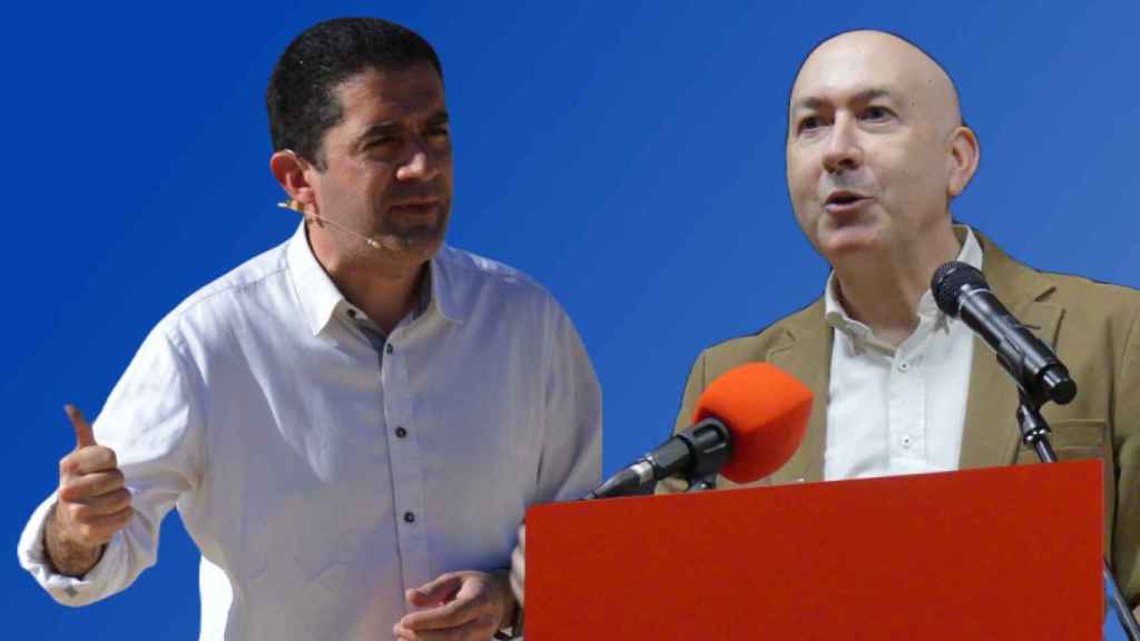 Los candidatos del PSPV-PSOE de Alicante Toni Francés y Alejandro Soler.