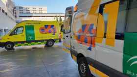 Dos ambulancias en Jaén.