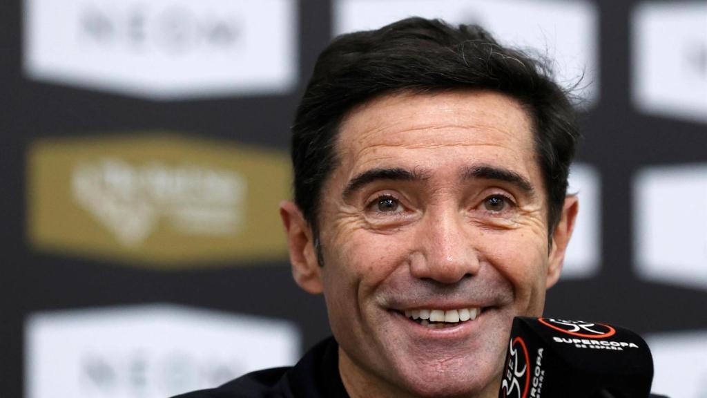 Marcelino García Toral, en rueda de prensa de la Supercopa de España