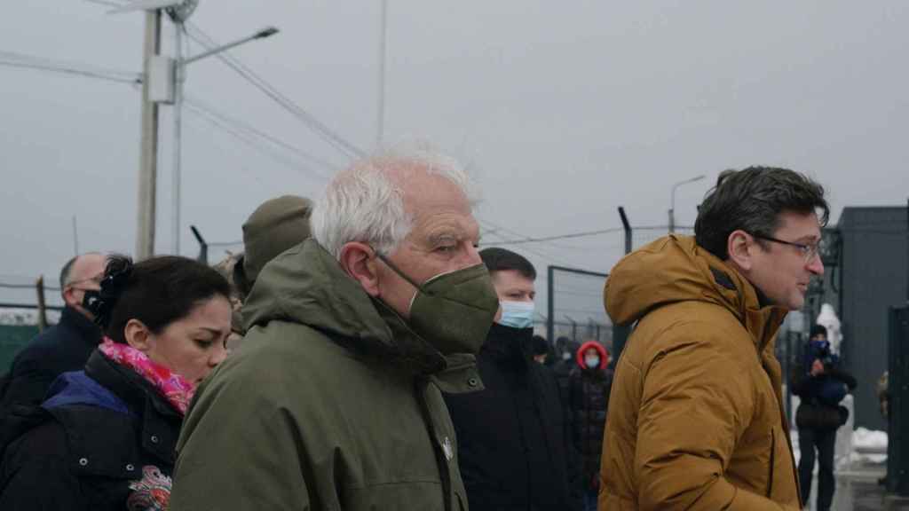 El responsable de Exteriores de la UE, Josep Borrell, en Ucrania a principios de enero.