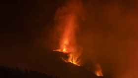 El volcán de Cumbre Vieja (La Palma) visto desde el Mirador de Tajuya en octubre de 2021