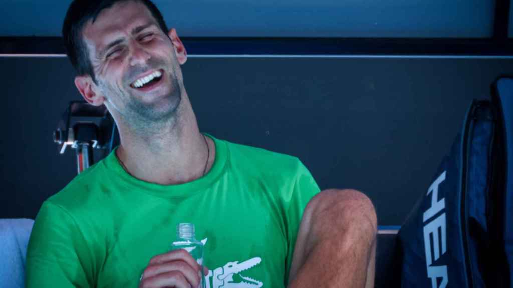 Novak Djokovic, durante un entrenamiento en Australia.