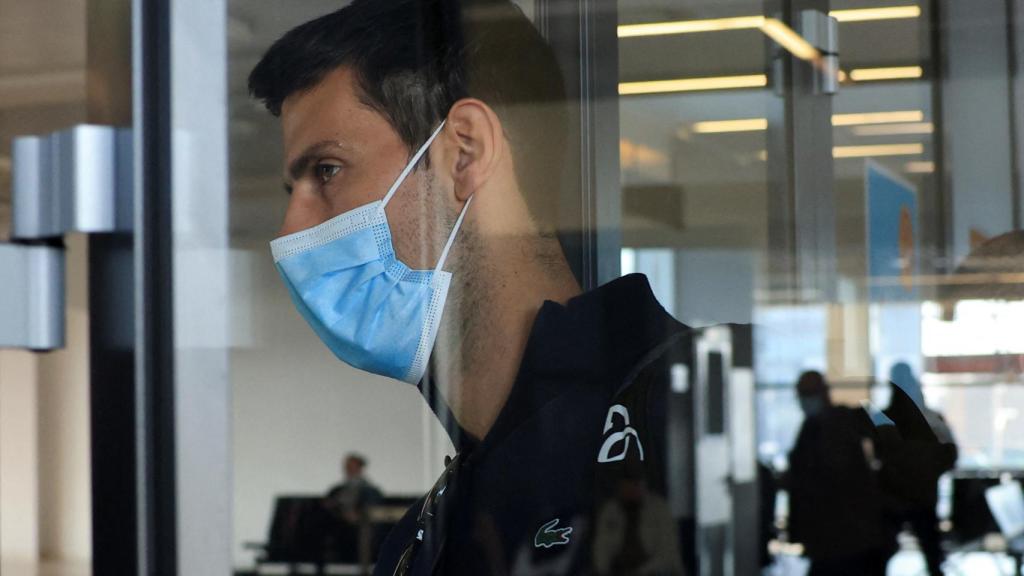 Novak Djokovic, a su llegada a Serbia desde Australia.