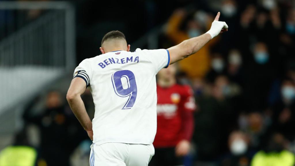 Karim Benzema, en un partido del Real Madrid de la temporada 2021/2022