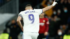 Karim Benzema, en un partido del Real Madrid de la temporada 2021/2022