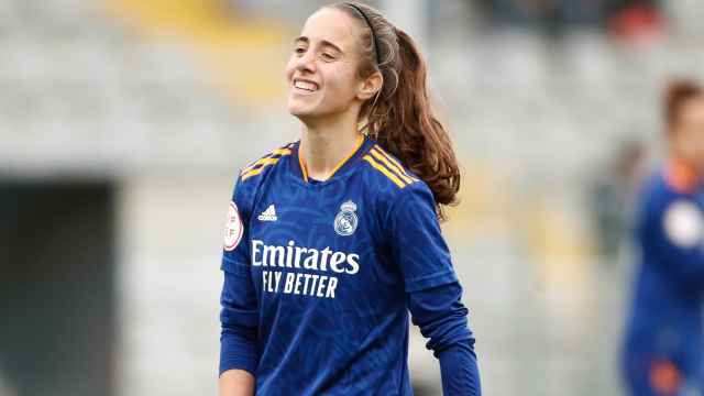 Maite Oroz, en un partido del Real Madrid Femenino de la temporada 2021/2022