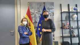 Nadia Calviño se ha reunido este lunes en Bruselas con la vicepresidenta de la Comisión, Margrethe Vestager