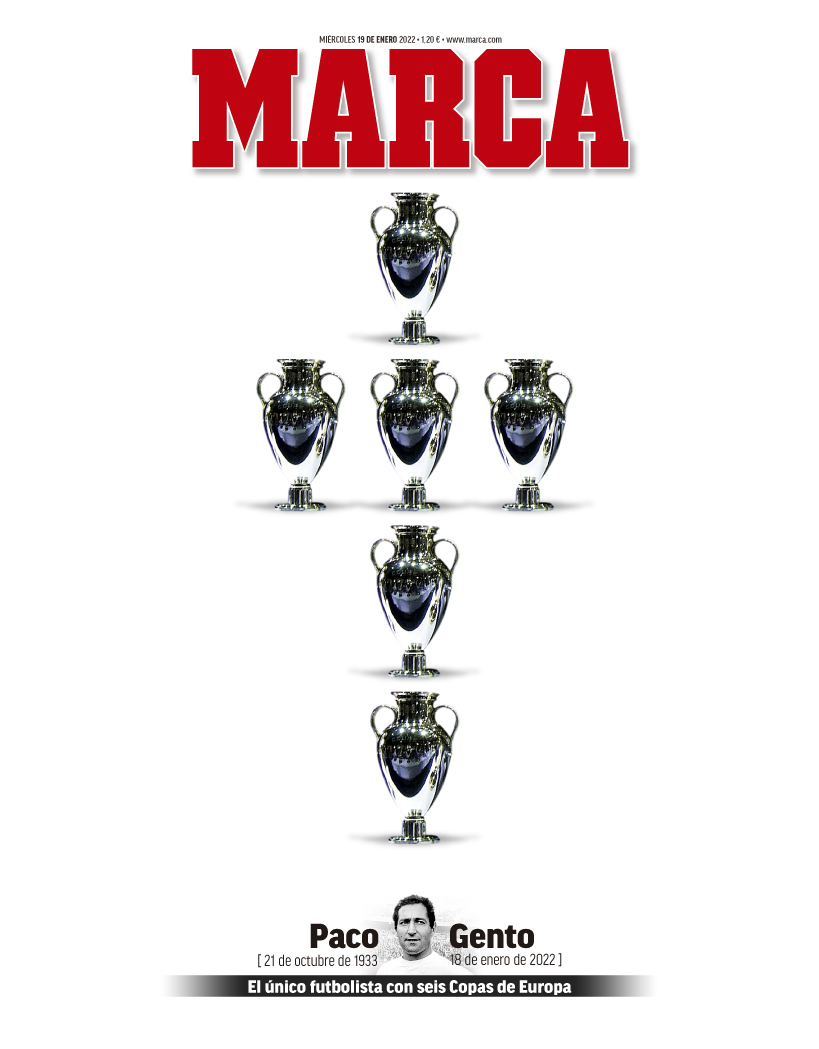 La portada del periódico MARCA (miércoles, 19 de enero del 2022): 