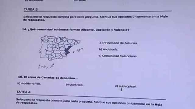 Imagen de archivo de un examen para conseguir la nacionalidad española.