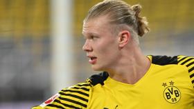 Erling Haaland, durante un partido con el Borussia Dortmund