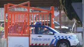 Policía Local de Ciudad Rodrigo en el lugar del suceso