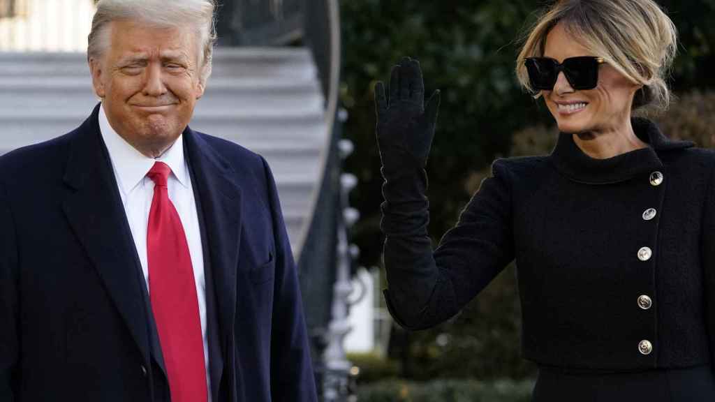 Donald Trump y Melania tras abandonar la Casa Blanca en enero de 2021.