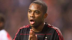 Robinho, en un partido con el AC Milan