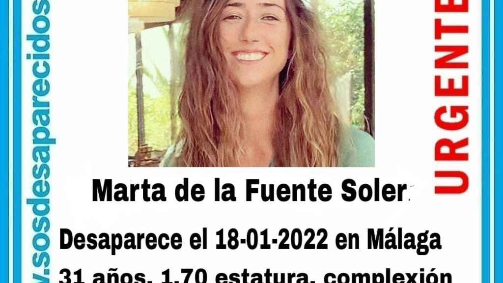 Buscan a Marta de la Fuente, una joven de 31 años desaparecida desde el martes.