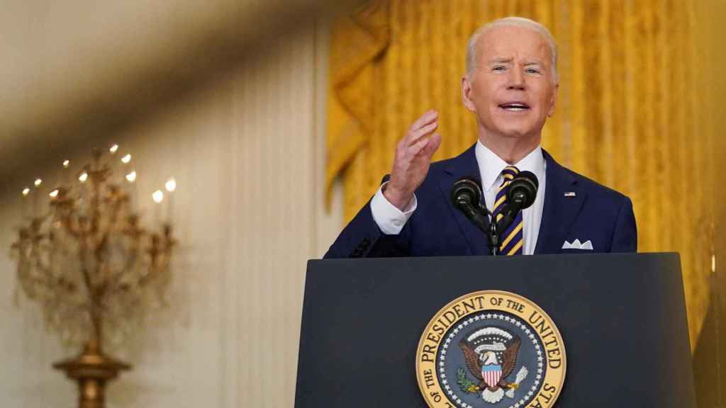 El presidente de EEUU, Joe Biden, durante la rueda de prensa de este miércoles en la Casa Blanca.