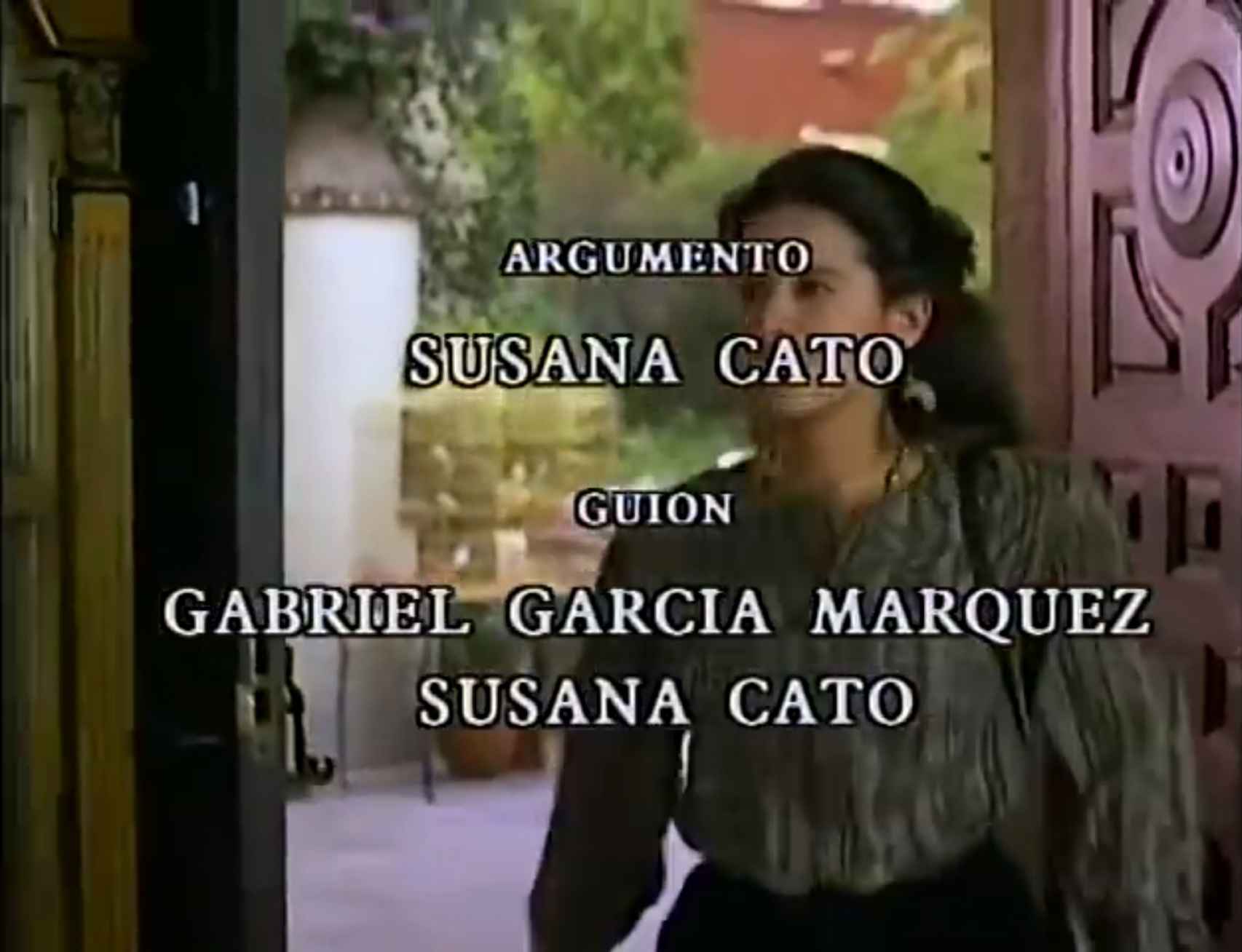 Títulos de crédito del cortometraje 'El espejo de dos lunas', de 1990.