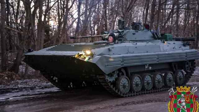 Un tanque ruso llegando a Bielorrusia este miércoles.