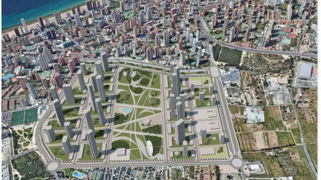Recreación virtual del plan urbanístico.