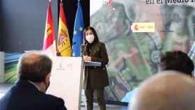 La ministra de Sanidad, Carolina Darias, este jueves Corral de Calatrava (Ciudad Real). Foto: Europa Press