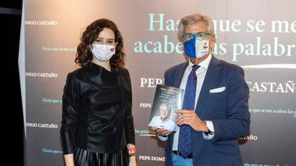 Ayuso presentó el libro de Pepe Castaño esta semana en Madrid.