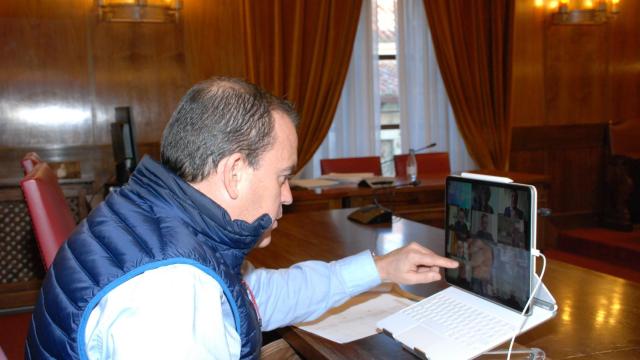 Francisco Requejo durante el pleno telemático de la Diputación de Zamora