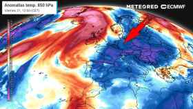 La masa de aire frío polar que afecta a Europa. Meteored.