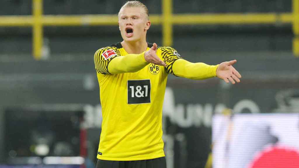 Erling Haaland, en un partido del Borussia Dortmund de la temporada 2021/2022